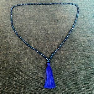 Elegant Beaded Tassel Necklace